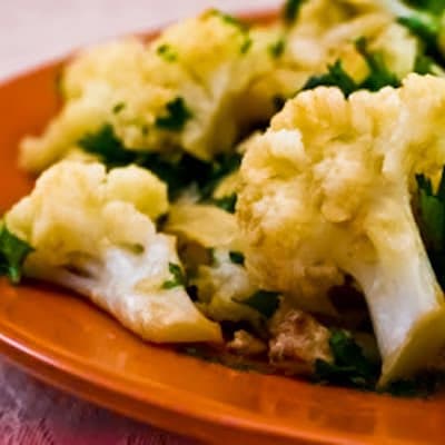 The hint of anchovies in the braised cauliflower recipes adds a wonderful touch of flavor. Braised Cauliflower with Garlic and Anchovies